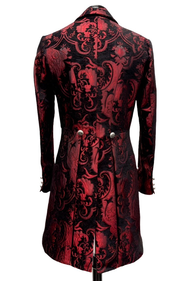 VICTORIAN TAILCOAT - RED/BLACK TAPESTRY Shrine of Hollywood coat Men's Coats