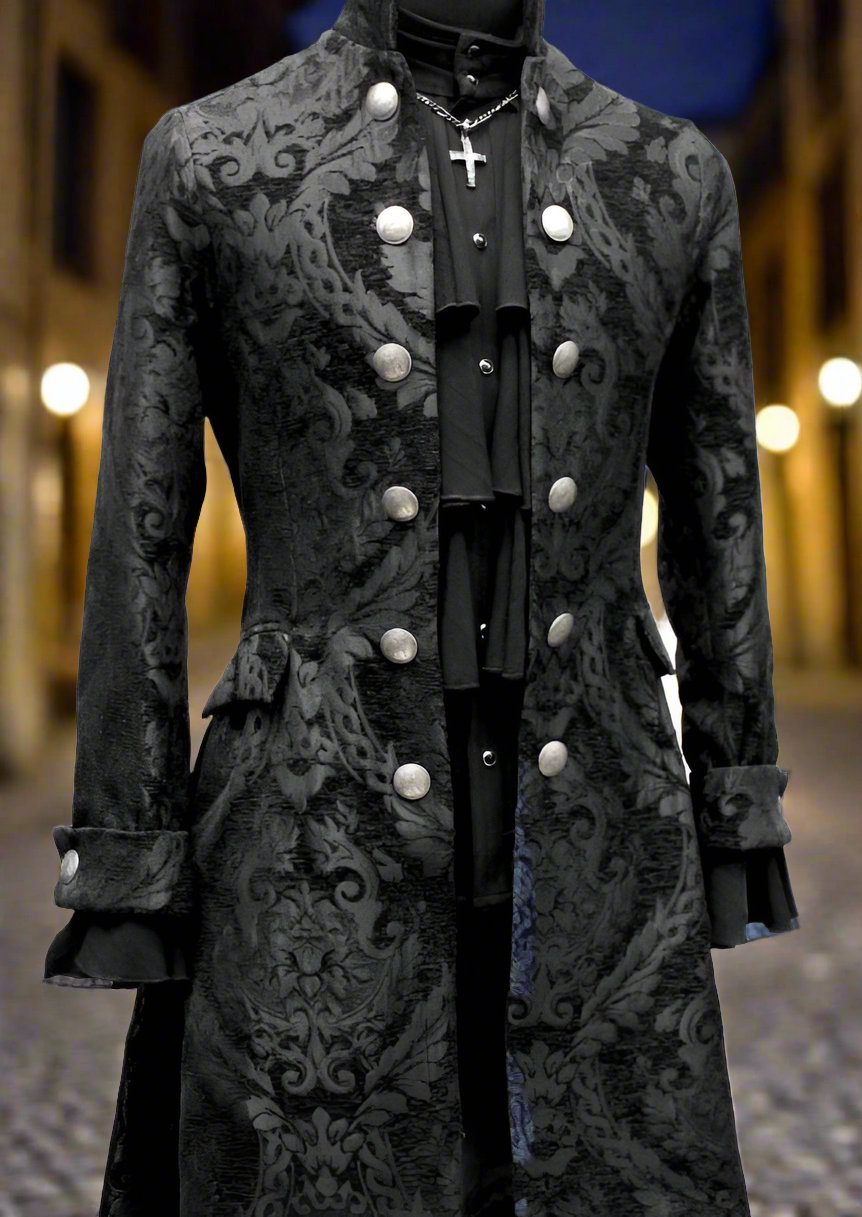ORDER OF THE DRAGON COAT - BLACK TAPESTRY Shrine of Hollywood coat coat dragon Men's Coats tapestry