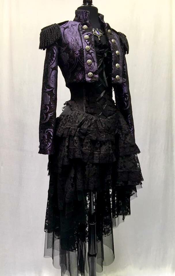 TOREADOR JACKET - PURPLE AND BLACK TAPESTRY Shrine of Hollywood jacket bolero bullfighter purple tapestry toreador Women's Jackets