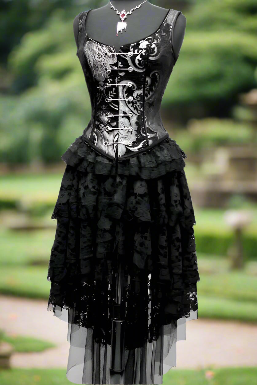 FRENCH CABARET SKIRT - Black LACE S/M FRENCH CABARET SKIRT - Black LACE S/M