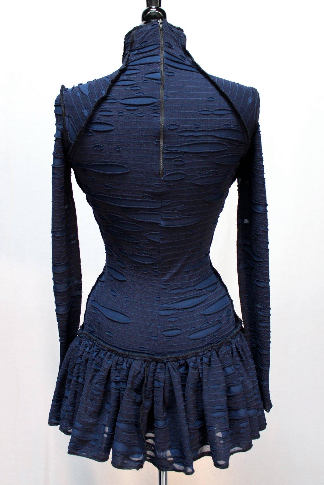 FUTURE SHOCK DRESS - BLUE DECAYED FABRIC Shrine of Hollywood dress Dresses