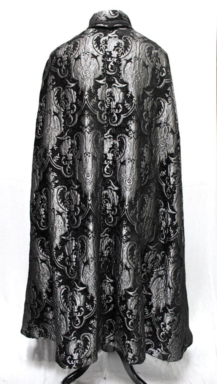 CLOAK OF DARKNESS - SILVER AND BLACK TAPESTRY Shrine of Hollywood coat Capes variant-option-placeholder