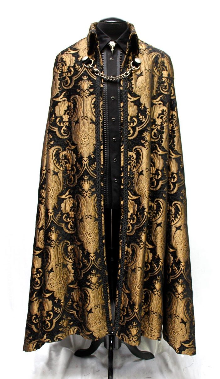 CLOAK OF DARKNESS - GOLD AND BLACK TAPESTRY Shrine of Hollywood coat Capes variant-option-placeholder