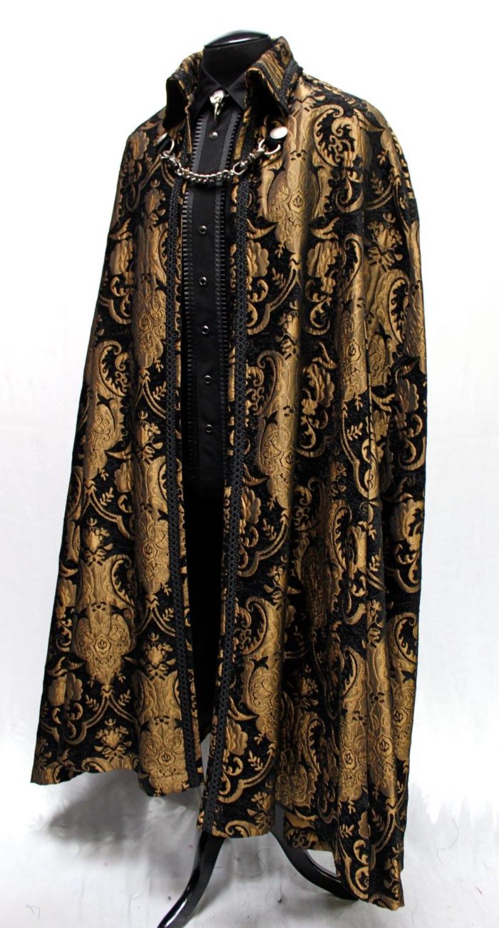 CLOAK OF DARKNESS - GOLD AND BLACK TAPESTRY Shrine of Hollywood coat Capes variant-option-placeholder