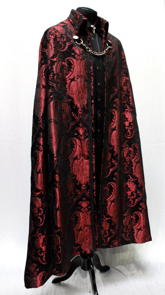 CLOAK OF DARKNESS - RED AND BLACK TAPESTRY Shrine of Hollywood coat Capes