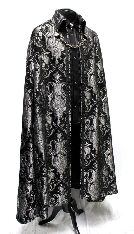 CLOAK OF DARKNESS - SILVER AND BLACK TAPESTRY Shrine of Hollywood coat Capes variant-option-placeholder