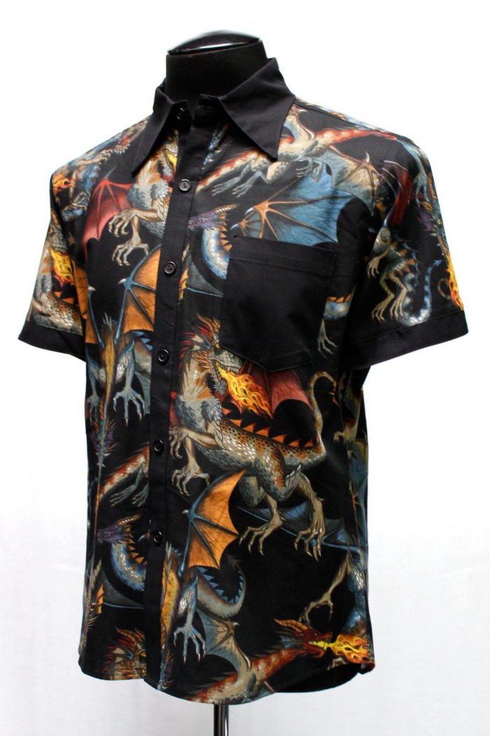 Shrine of Hollywood MONSTER SHIRT - DRAGON PRINT - only sizes XXL + 3X left! Men's Shirts