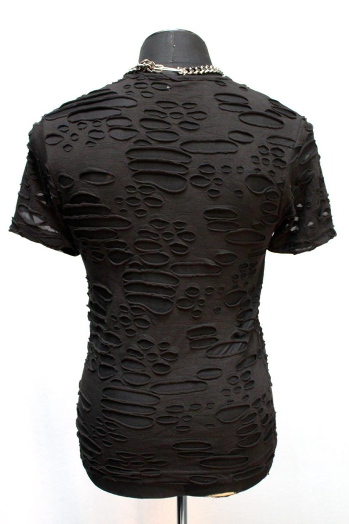 Shrine of Hollywood MEN'S SHORT SLEEVE TEE - DECAYED FABRIC - BLACK apocalyptic black festival future goth gothic Men's T-Shirts shirt T-shirt wasteland