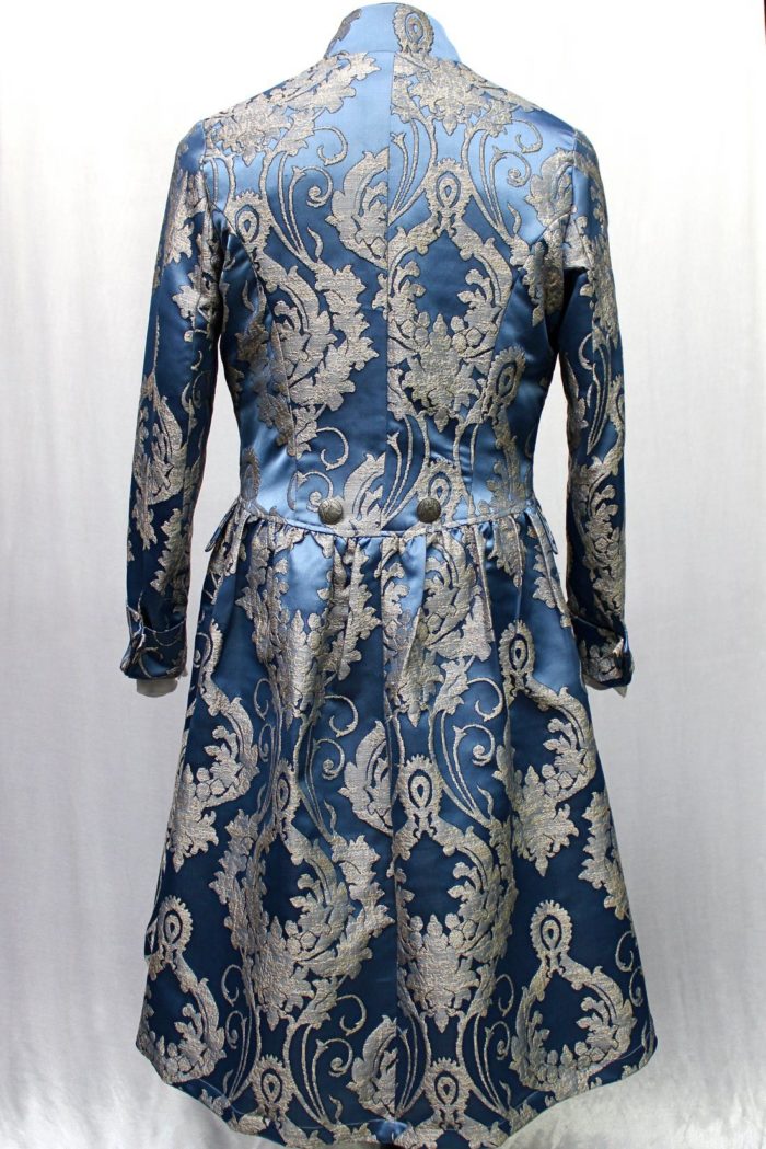 ORDER OF THE DRAGON COAT - ICE BLUE BROCADE Shrine of Hollywood coat Men's Coats