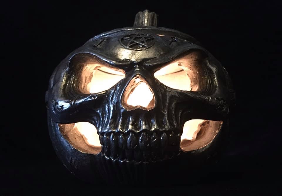 JACK O' LANTERN SKULL POT Shrine of Hollywood Treasures and Relics