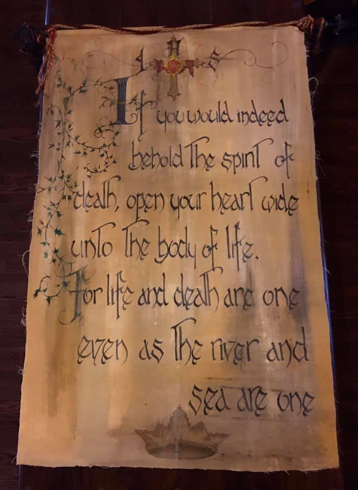 THE SPIRIT OF DEATH AND BODY OF LIFE TAPESTRY Shrine of Hollywood Treasures and Relics