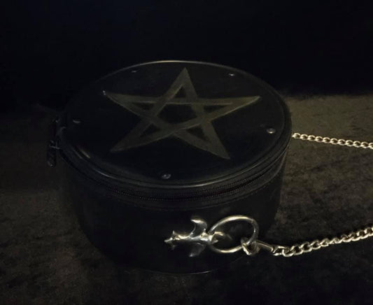 LEATHER PENTAGRAM PURSE Shrine of Hollywood Treasures and Relics
