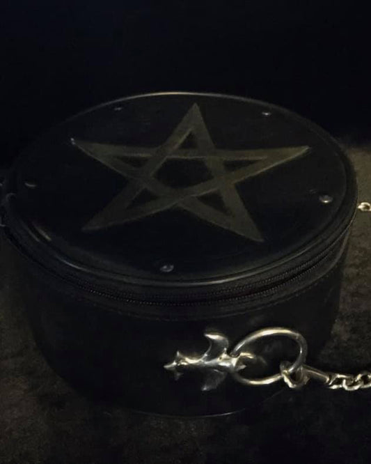 LEATHER PENTAGRAM PURSE Shrine of Hollywood Treasures and Relics