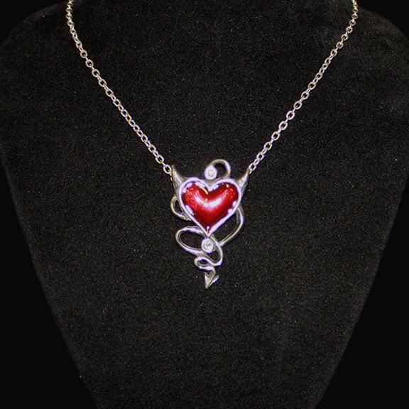 Shrine of Hollywood HORNED HEART NECKLACE Jewelry - Necklaces and Chokers