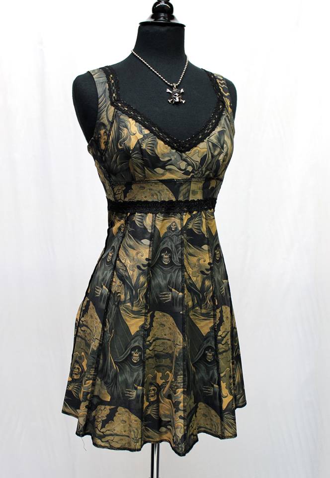 Shrine of Hollywood VINTAGE STYLE COCKTAIL DRESS - HELLFIRE PRINT Dresses sale