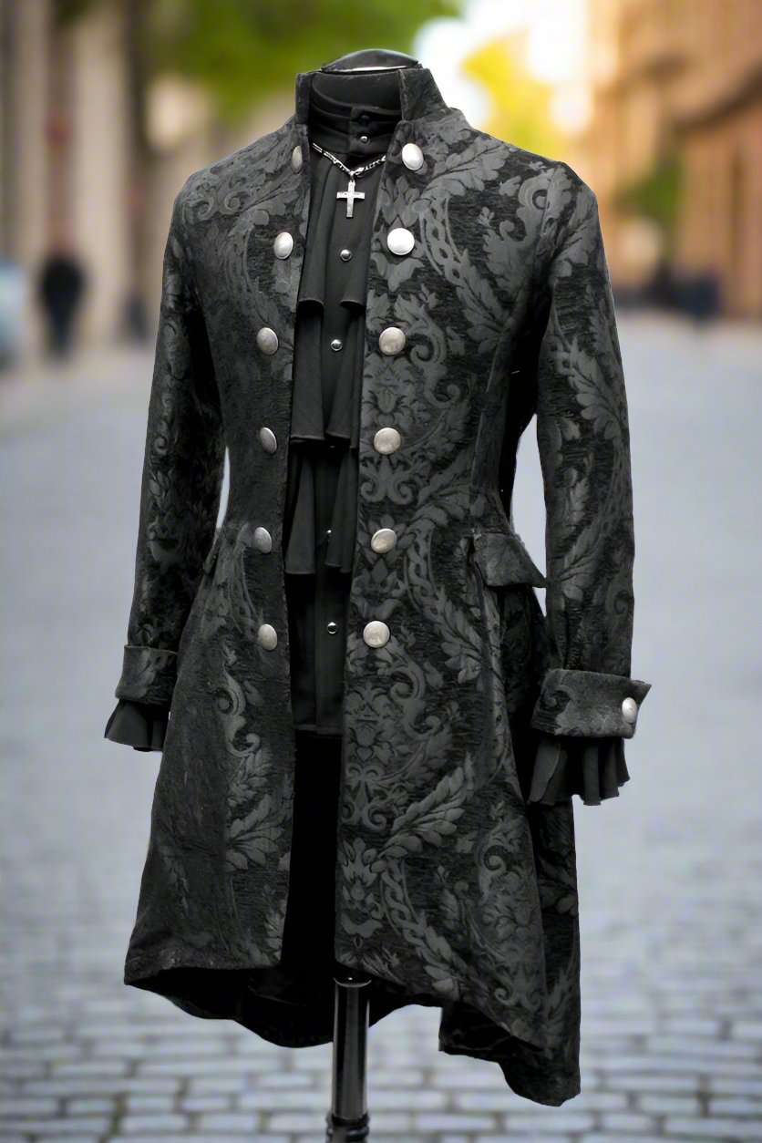 ORDER OF THE DRAGON COAT - BLACK TAPESTRY Shrine of Hollywood coat coat dragon Men's Coats tapestry