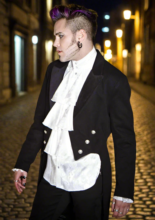 VICTORIAN TAILCOAT - BLACK DENIM Shrine of Hollywood coat Men's Coats