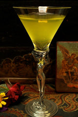 THE MAIDEN - ART NOUVEU MARTINI GLASS