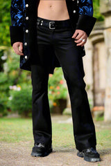 ROCKER JEANS - BOOT CUT - BLACK STRETCH DENIM