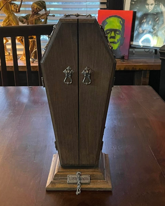 VINUM SANGUIS WINE BOTTLE CASKET Shrine of Hollywood Decor Casket decor home Treasures and Relics
