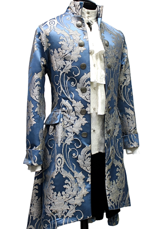 Shrine of Hollywood ORDER OF THE DRAGON COAT - ICE BLUE BROCADE