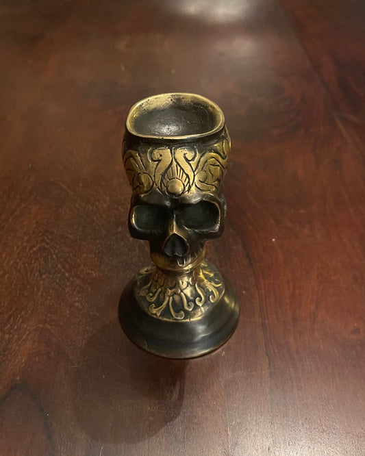 BRASS SKULL BOWL Shrine of Hollywood Decor Treasures and Relics