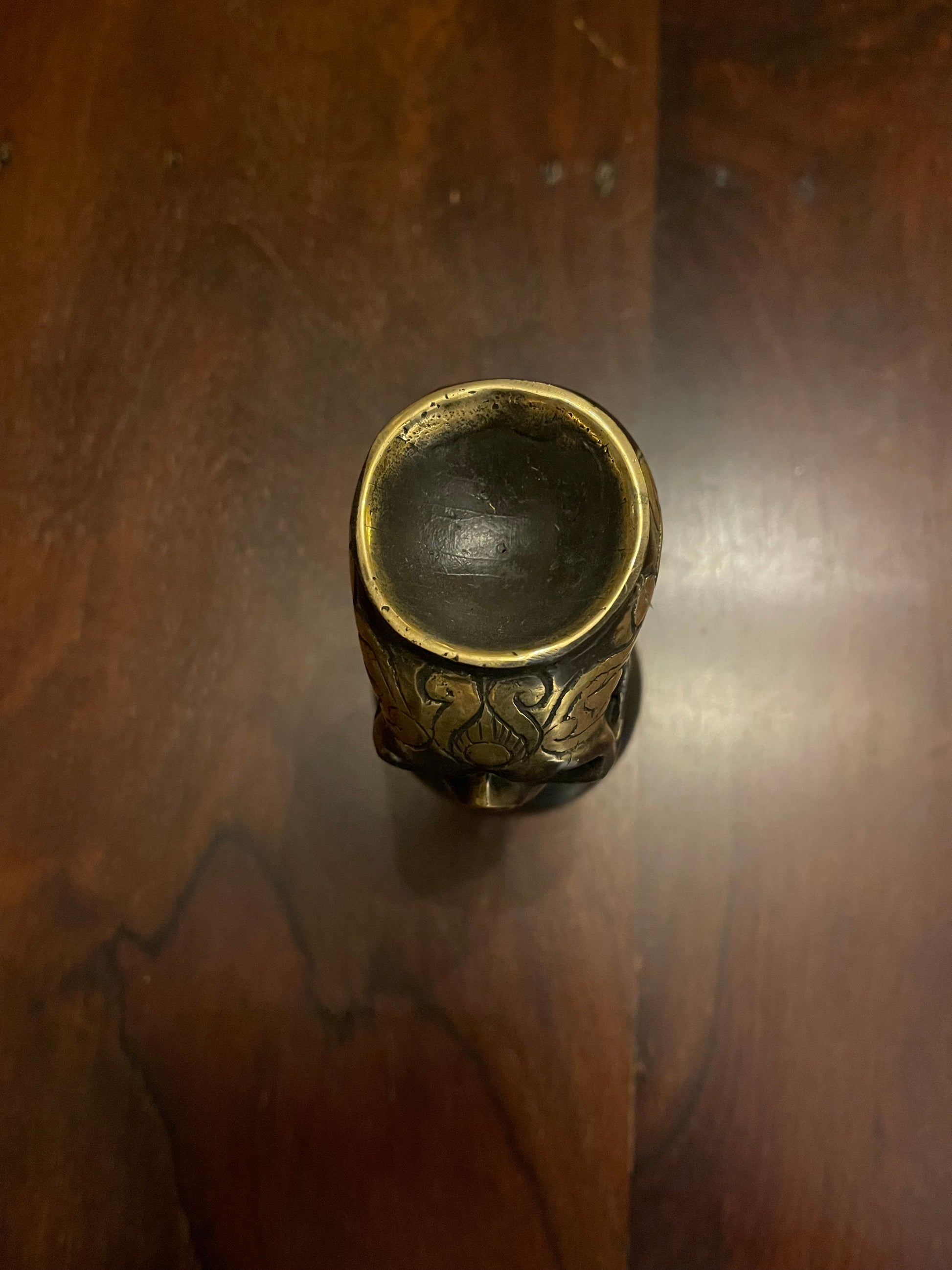 BRASS SKULL BOWL Shrine of Hollywood Decor Treasures and Relics