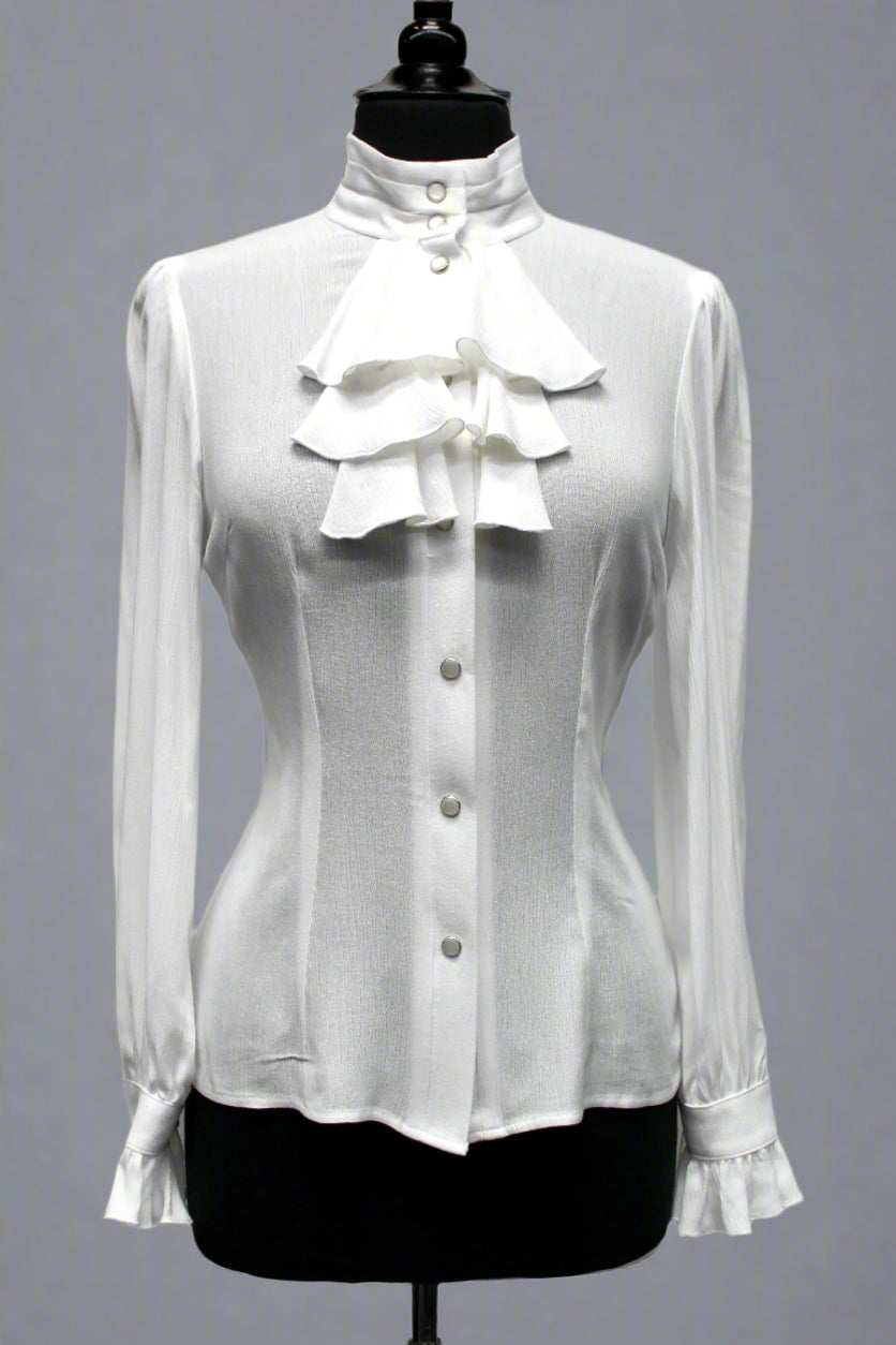 ANTOINETTE TOP - WHITE Shrine of Hollywood top aristocrat bridgerton goth gothic Pirate top top vampire victorian Women's Tops