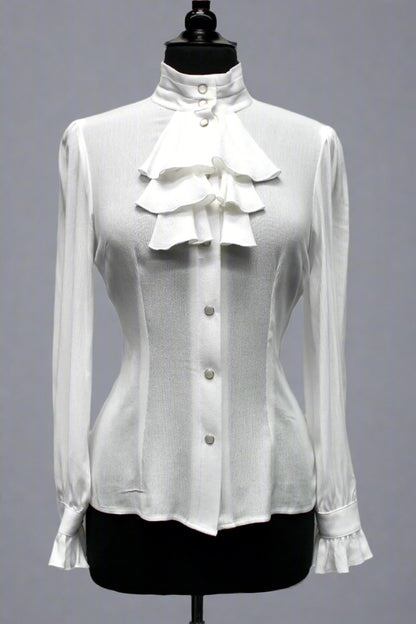 ANTOINETTE TOP - WHITE Shrine of Hollywood top aristocrat bridgerton goth gothic Pirate top top vampire victorian Women's Tops