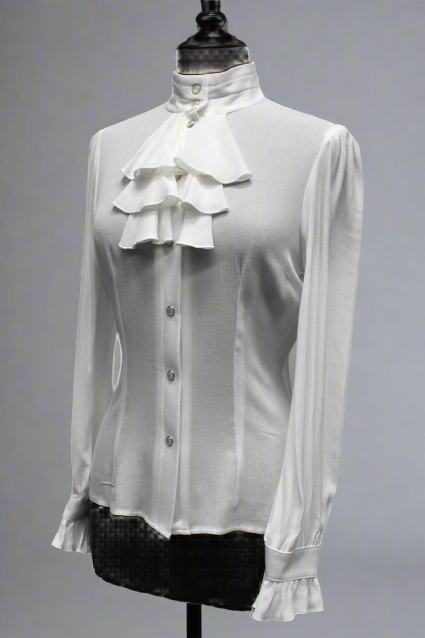 ANTOINETTE TOP - WHITE Shrine of Hollywood top aristocrat bridgerton goth gothic Pirate top top vampire victorian Women's Tops