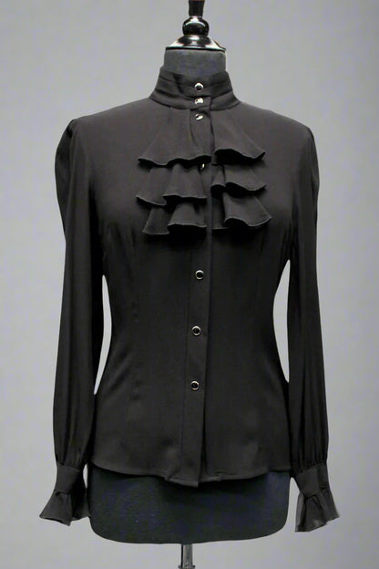ANTOINETTE TOP - BLACK Shrine of Hollywood top aristocrat bridgerton goth gothic Pirate top top victorian Women's Tops