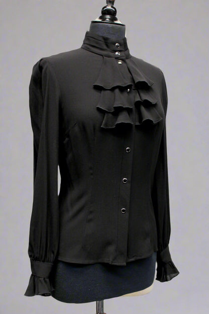 ANTOINETTE TOP - BLACK Shrine of Hollywood top aristocrat bridgerton goth gothic Pirate top top victorian Women's Tops