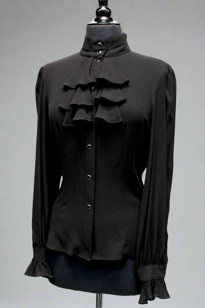 ANTOINETTE TOP - BLACK Shrine of Hollywood top aristocrat bridgerton goth gothic Pirate top top victorian Women's Tops