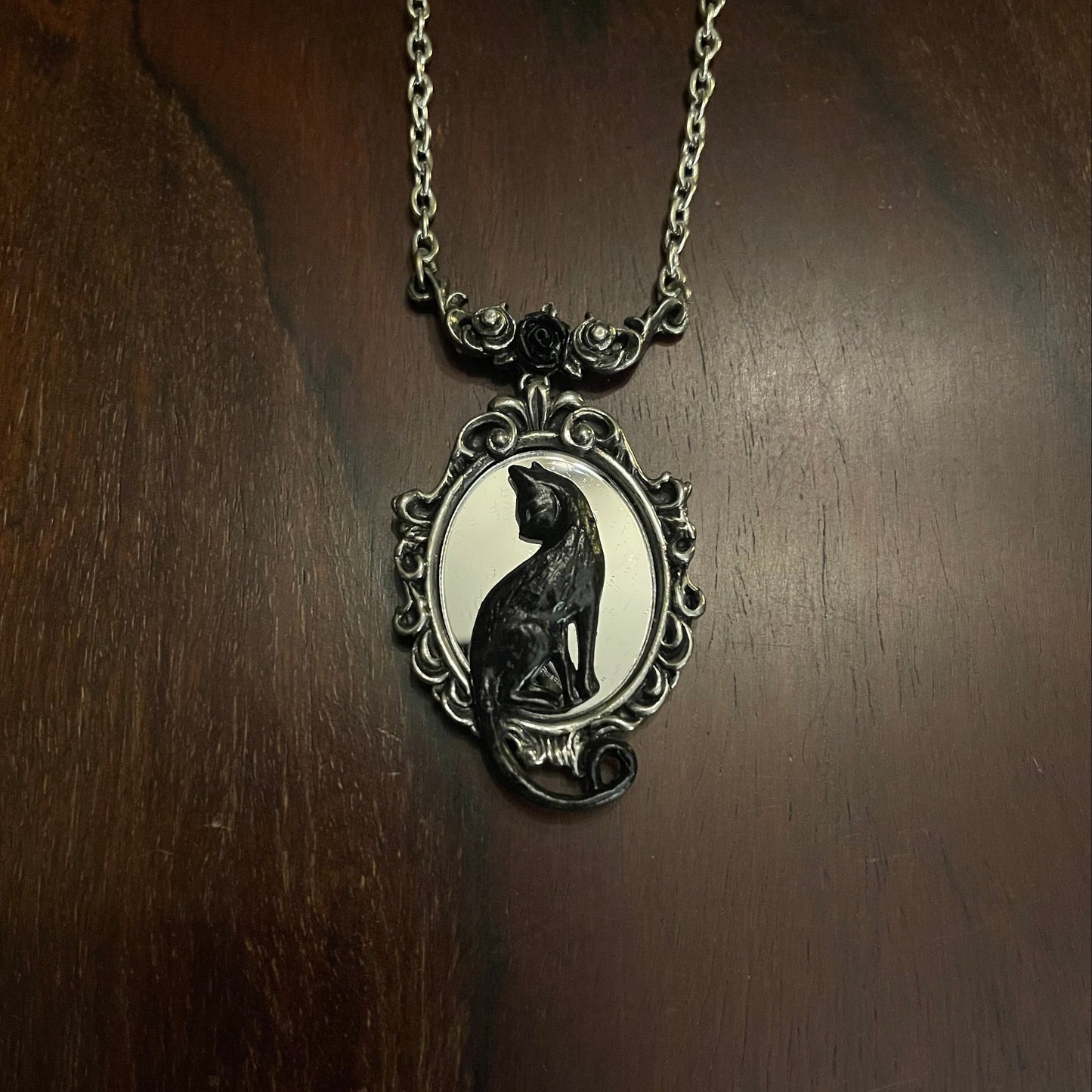 CAT IN THE MIRROR NECKLACE Shrine of Hollywood Jewelry - necklace Jewelry - Necklaces and Chokers