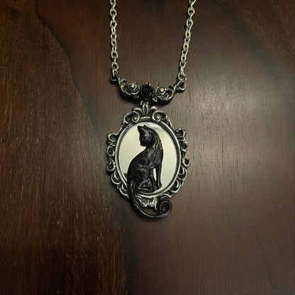 CAT IN THE MIRROR NECKLACE Shrine of Hollywood Jewelry - necklace Jewelry - Necklaces and Chokers