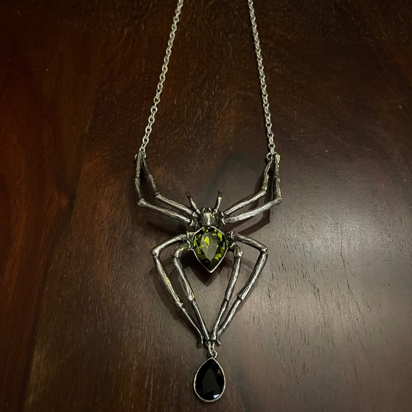 EMERALD VENOM NECKLACE Shrine of Hollywood Necklace Gothic Necklace Jewelry - Necklaces and Chokers Spider necklace