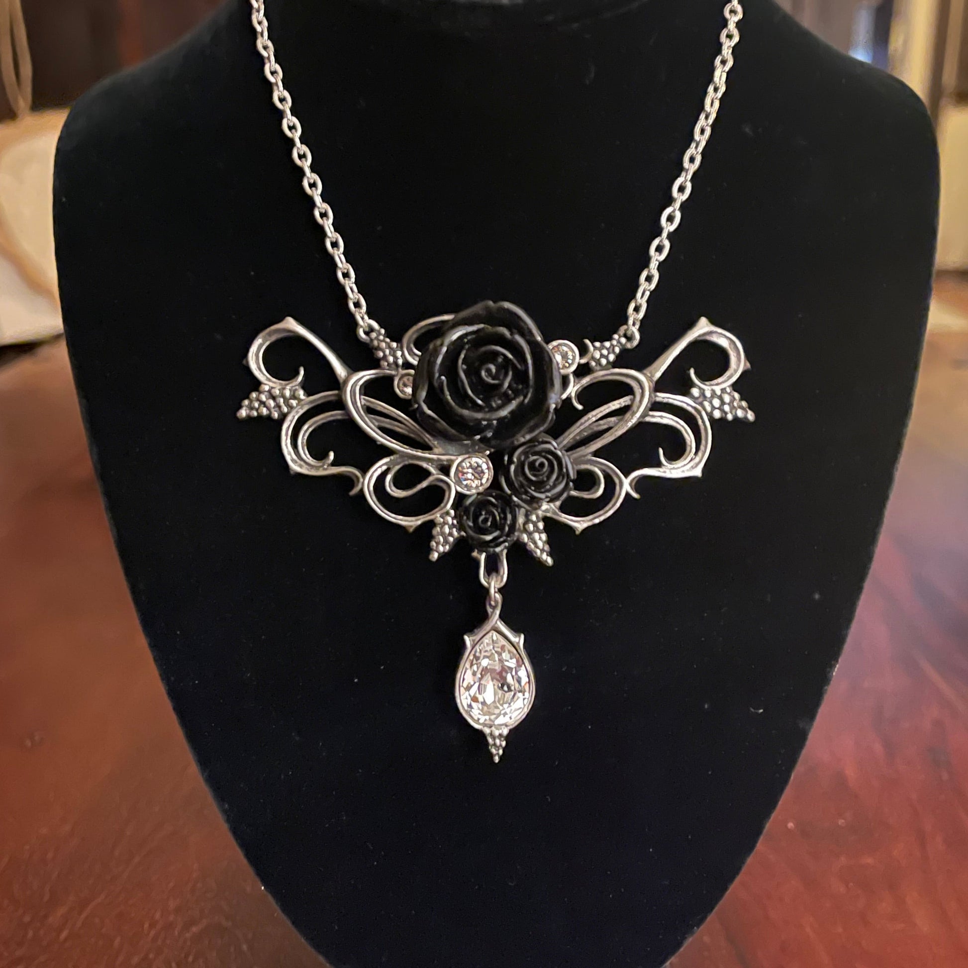 BACCHANAL ROSE NECKLACE Shrine of Hollywood Necklace Gothic Necklace Jewelry - Necklaces and Chokers Rose Necklace