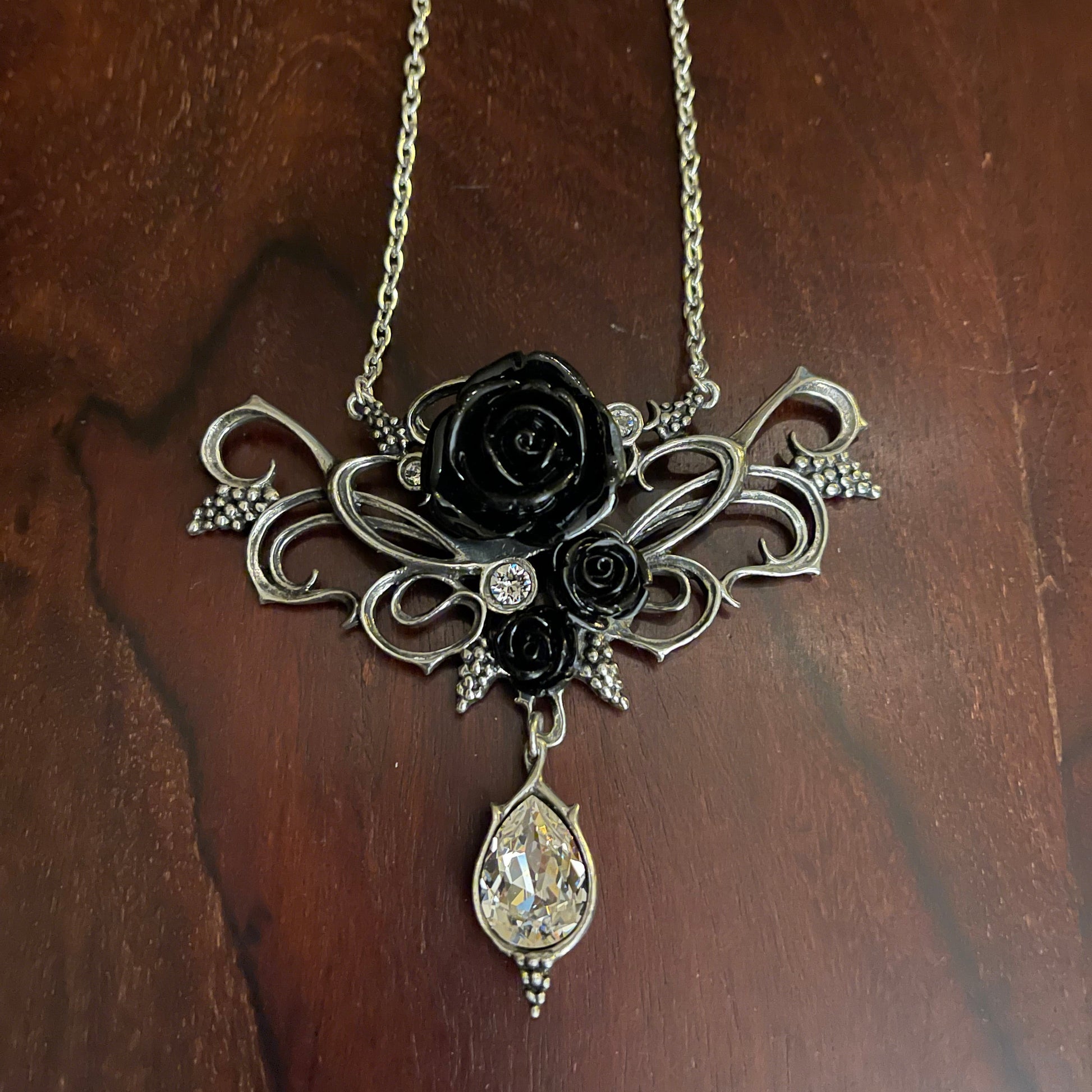 BACCHANAL ROSE NECKLACE Shrine of Hollywood Necklace Gothic Necklace Jewelry - Necklaces and Chokers Rose Necklace