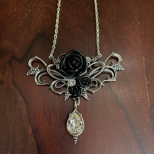 BACCHANAL ROSE NECKLACE Shrine of Hollywood Necklace Gothic Necklace Jewelry - Necklaces and Chokers Rose Necklace