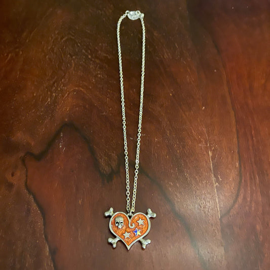 CROSSBONE HEART Shrine of Hollywood Jewelry - necklace Jewelry - Necklaces and Chokers