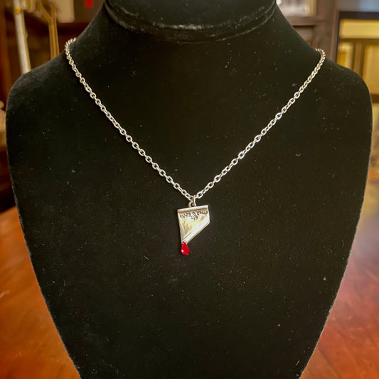 MARIE ANTOINETTE PENDANT NECKLACE Shrine of Hollywood Gothic Necklace guillotine necklace Jewelry - Necklaces and Chokers marie Antoinette necklace pewter blade necklace