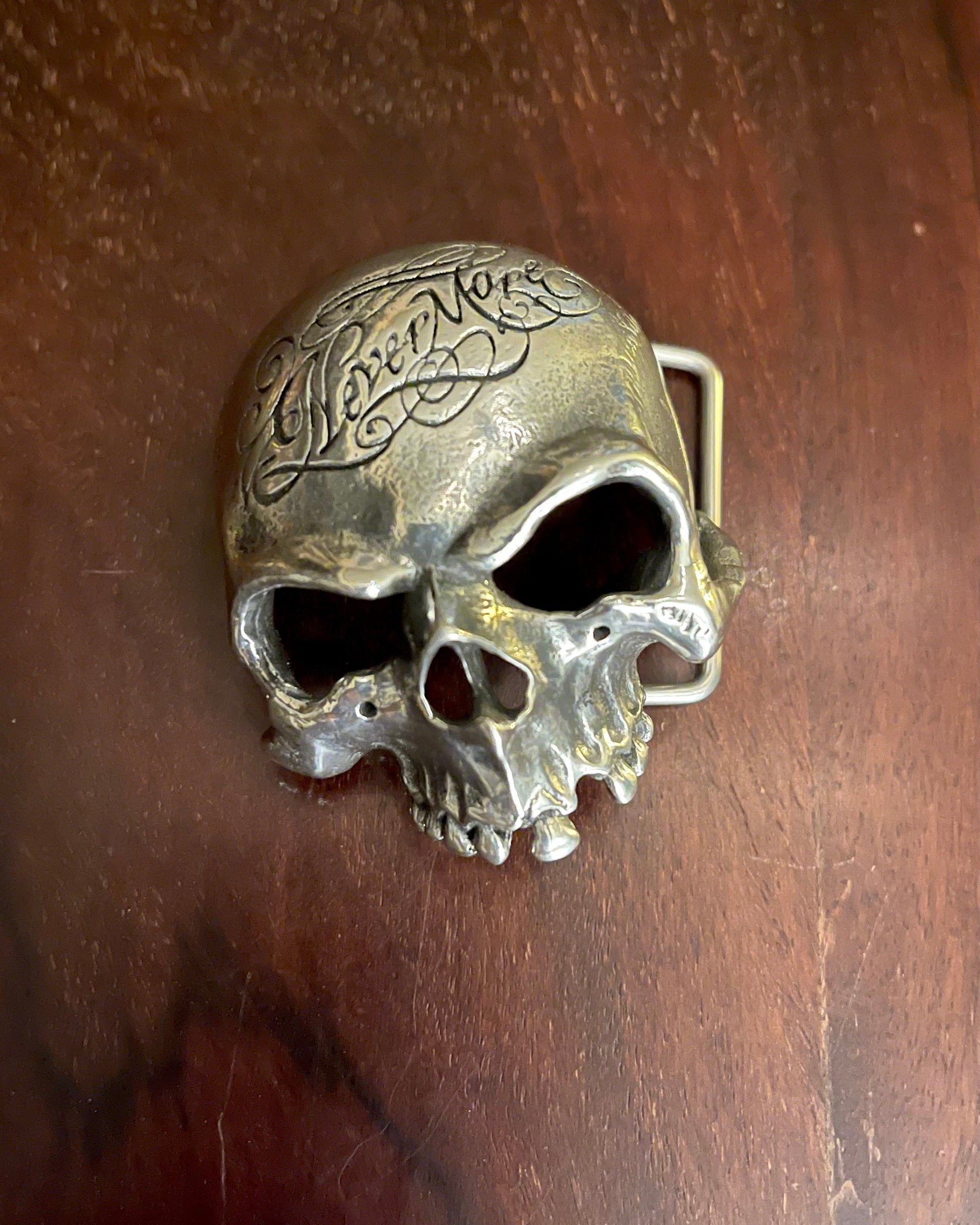 NEVERMORE DECAYED SKULL BELT BUCKLE Shrine of Hollywood belt buckle Jewelry - Necklaces and Chokers Treasures and Relics