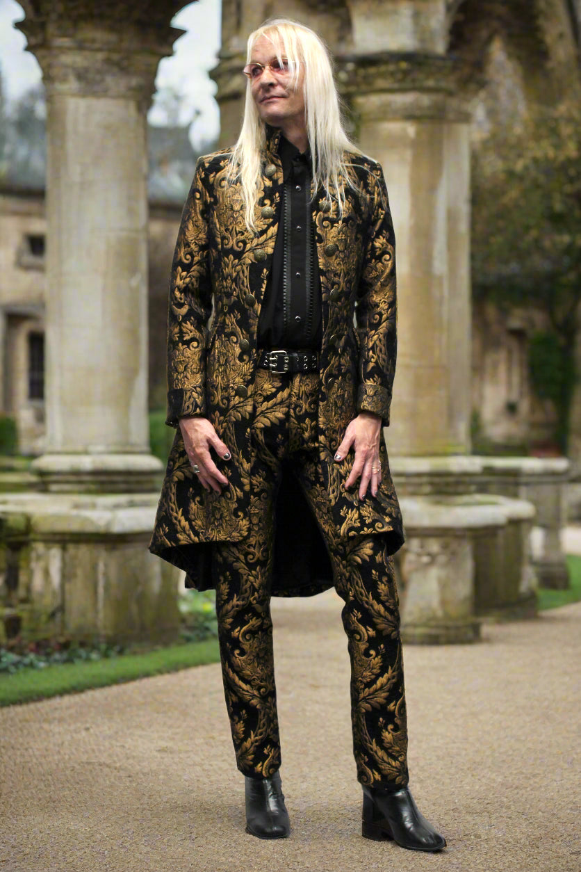 TAPESTRY PANTS - GOLD/BLACK Shrine of Hollywood pants Pants