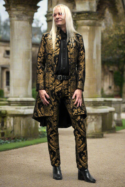TAPESTRY PANTS - GOLD/BLACK Shrine of Hollywood pants Pants