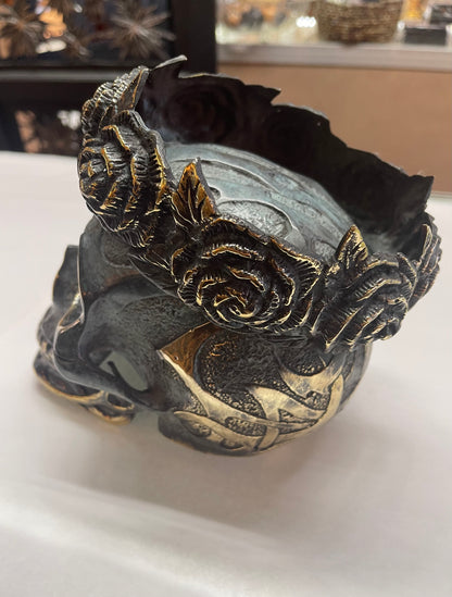 THE CROWNED SKULL - CROWN OF ROSES Shrine of Hollywood skull art Treasures and Relics