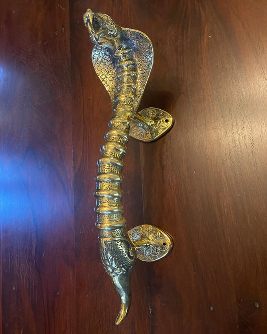 COBRA DOOR HANDLE - BRASS Shrine of Hollywood Decor Treasures and Relics