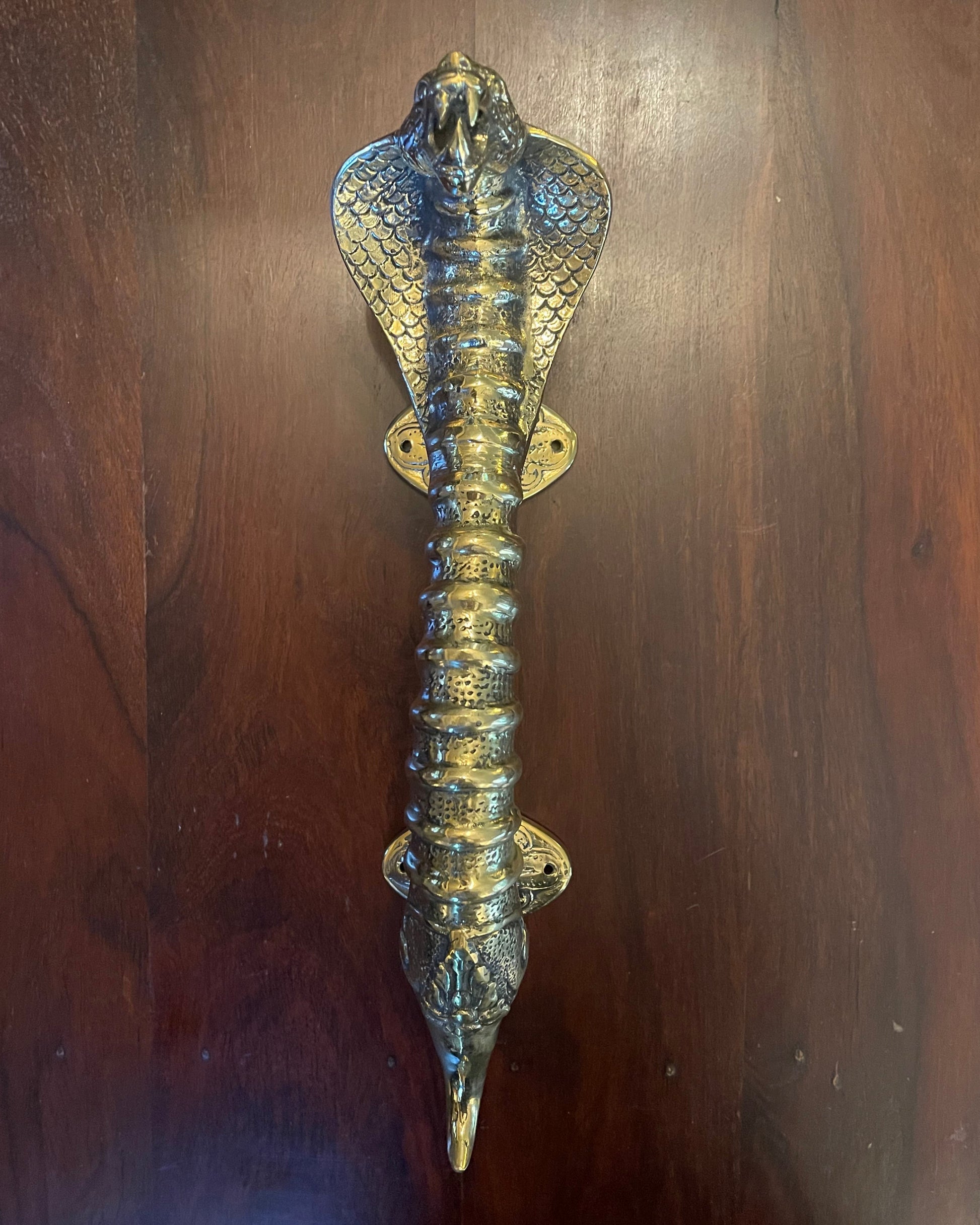 COBRA DOOR HANDLE - BRASS Shrine of Hollywood Decor Treasures and Relics
