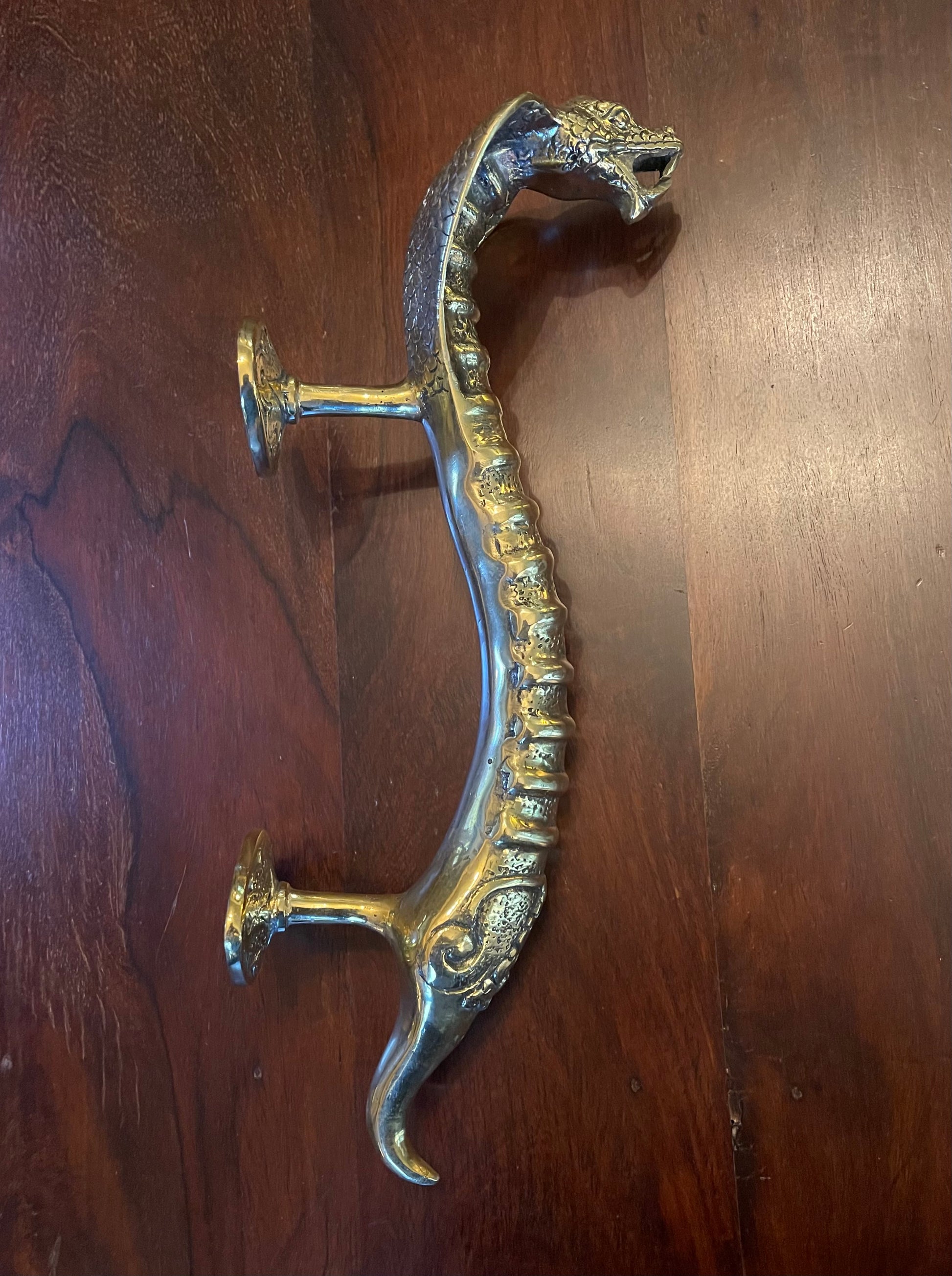 COBRA DOOR HANDLE - BRASS Shrine of Hollywood Decor Treasures and Relics
