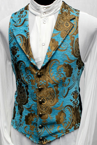 ARISTOCRAT VEST - TURQUOISE/GOLD