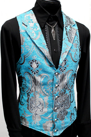 ARISTOCRAT VEST - TURQUOISE/SILVER